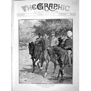  1902 LORD KITCHENER INDIAN GUESTS ROTTEN ROW HORSES