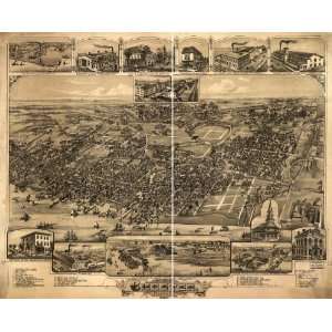  Historic Panoramic Map The city of Chester, Pennsylvania 