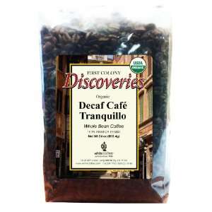   Colony Organic Whole Bean Decaf Coffee, Café Tranquillo, 24 Ounce