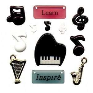  Flatback Buttons Music Maker Arts, Crafts & Sewing