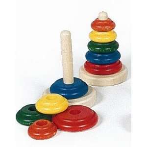  NIC Wooden Toys   Classic Stacking Tower: Toys & Games