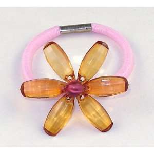  Apricot Flower Stretch Hair Rubber Band: Beauty