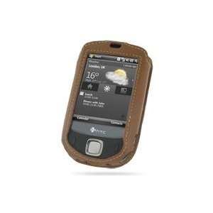  PDair Tan Leather Sleeve Style Case for HTC P3450 / Sprint 