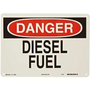   Chemical And Hazardous Materials Sign, Legend Danger, Diesel Fuel
