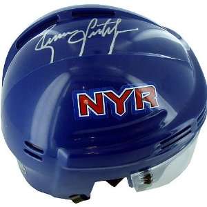  Brian Leetch Blue Rangers Bauer Mini Helmet Sports 