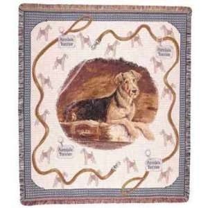  Airedale Terrier Tapestry Throw: Home & Kitchen