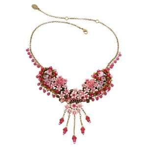  Michal Negrin Necklace decorated with Unique Floral Elements, Metal 