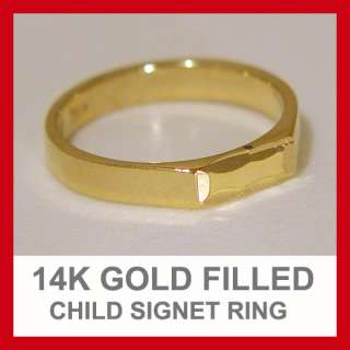 NEW 14K HEAVY GOLD GP PRECIOUS CHILD BAND RING ALL SIZES FAST FREE 