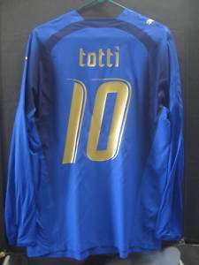NWT Puma Authentic Italy Totti Player Isue L/S Jersey L  