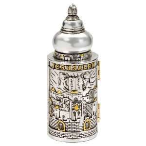 Torah Scroll In Silver Painted Case (6.5)