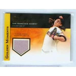  Tim Lincecum 2012 Topps Baseball Game Worn Used Jersey 