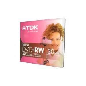  mini DVD RW 1.4GB reWriteable 5 Pack TDKMDVD RW/5 Camera 