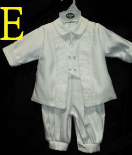 Baby Boy Baptism Christening White Suit/Outfit/Ey;/ SIzES: 3M,6M,12M 