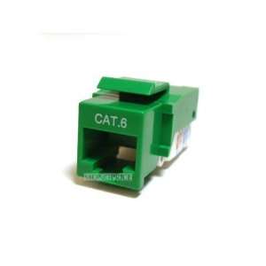  Cat6 Tooless Keystone   Green