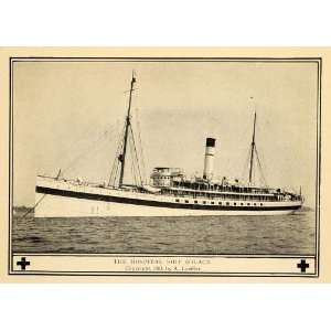   Ship Solace A Loeffler   Original Halftone Print