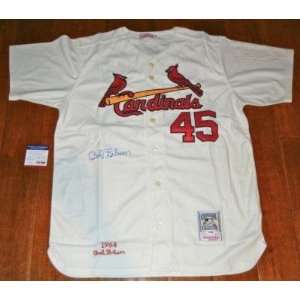 Autographed Bob Gibson Jersey   + PSA DNA COA   Autographed MLB 
