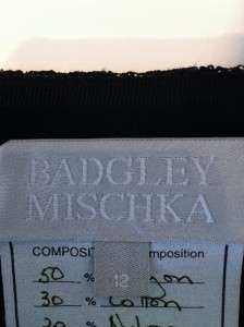 Badgley Mischka Size 12 Black Beaded Evening Pants  