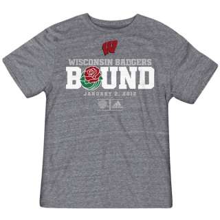 Wisconsin Badgers 2012 Rose Bowl Bound Tri Blend T Shirt  