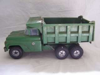 Buddy L Green Hydraulic Dump Truck Collectible Toy Pressed Steel 