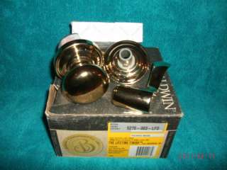 Baldwin Brass Full Dummy Knob & Lever Polished Brass 723079141374 