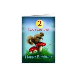  2nd Birthday, Squirrel on Toadstool Card Toys & Games