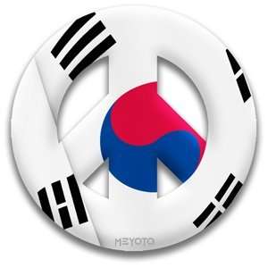  Peace Symbol Magnet of South Korea Flag by MEYOTO LLC 