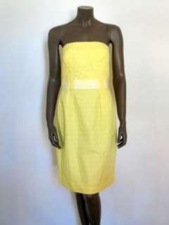  LILLY PULITZER Vanessa Jacquard Yellow Dress 8: Clothing