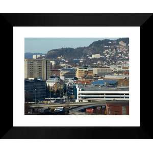  Bergen Cityscape, Norway Large 15x18 Framed Photography 