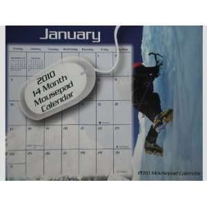  Extreme Sports 2010 14 Month Mousepad Calendar Office 