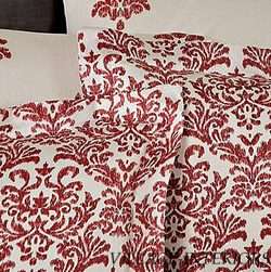 CIELLA FRENCH COUNTRY RED TOILE KING DUVET COVER SET  