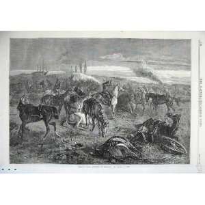  1870 Riderless Horses Regimental Call Battle Fine Art 