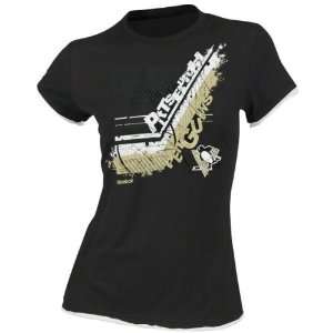   Penguins Black Girls (7 16) In Stick Tive Fashion Fit Layered T Shirt
