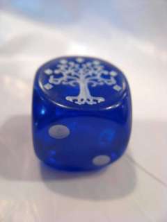 LOTR TMG Combat Hex Dice   Blue Gondorian (Jewelled)  