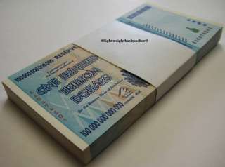 100 TRILLION ZIMBABWE DOLLARS x 100 BANK NOTES ♦BUNDLE♦  
