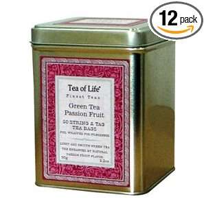 Tea Of Life Green Tea Series, Passion Fruit, 50 Count, 3.2 Ounce Tin 