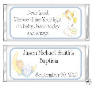 PRECIOUS MOMENTS BOY candy bar wrappers BAPTISM  