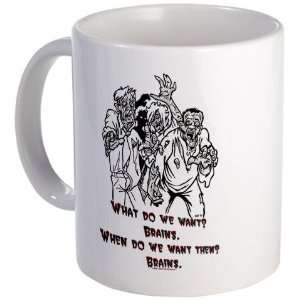  What Zombies Want Funny Mug by CafePress: Kitchen & Dining