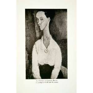  1928 Print Femme Corsage Blanc Amedeo Modigliani Painter 