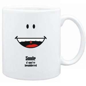   Mug White  Smile if youre bewildered  Adjetives