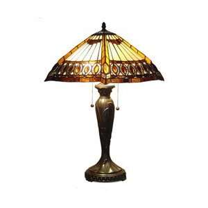  Amber Jewel Tiffany Style Table Lamp: Home Improvement