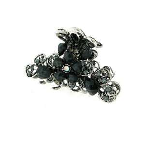   with Acrylic Gems Antique Silver Flower Hair Clip