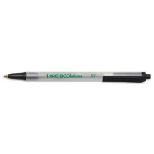 BIC® ecoLutions Clic Stic Retractable Ballpoint Pen, Black Barrel/Ink 