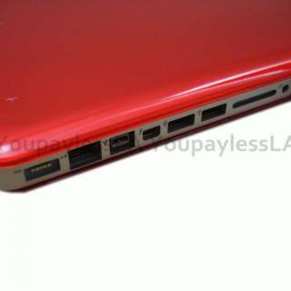 RED Crystal See Thur Hard Case Cover for Apple Macbook PRO 13   