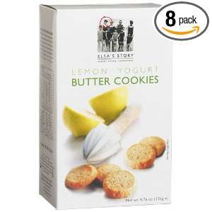 Elsas Story Lemon Yogurt Butter Cookies, 4.76 Ounce Boxes (Pack of 8)
