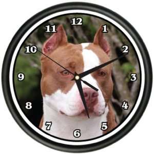  PITBULL TERRIER Wall Clock dog doggie pet breed gift: Home 