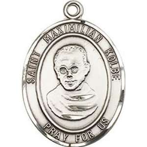  St. Maximilian Kolbe Large Sterling Silver Medal Jewelry