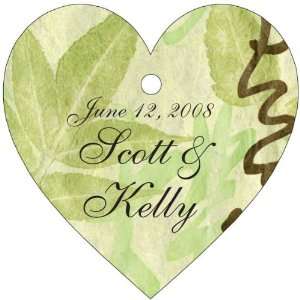  Wedding Favors Asian Leaf Motif Heart Shaped Personalized 