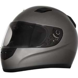   Street Racing Motorcycle Helmet   Gun Metal Grey / Large: Automotive