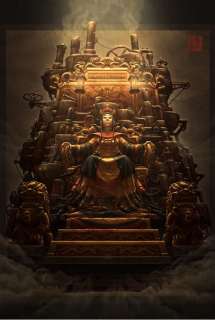 Immortal Empress Chinese Steampunk Print by James Ng  