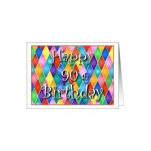  90 Years Old Colorful Birthday Cards Card: Toys & Games